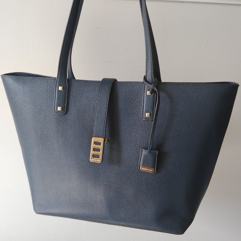 Michael Kors leather tote gold tone hardware